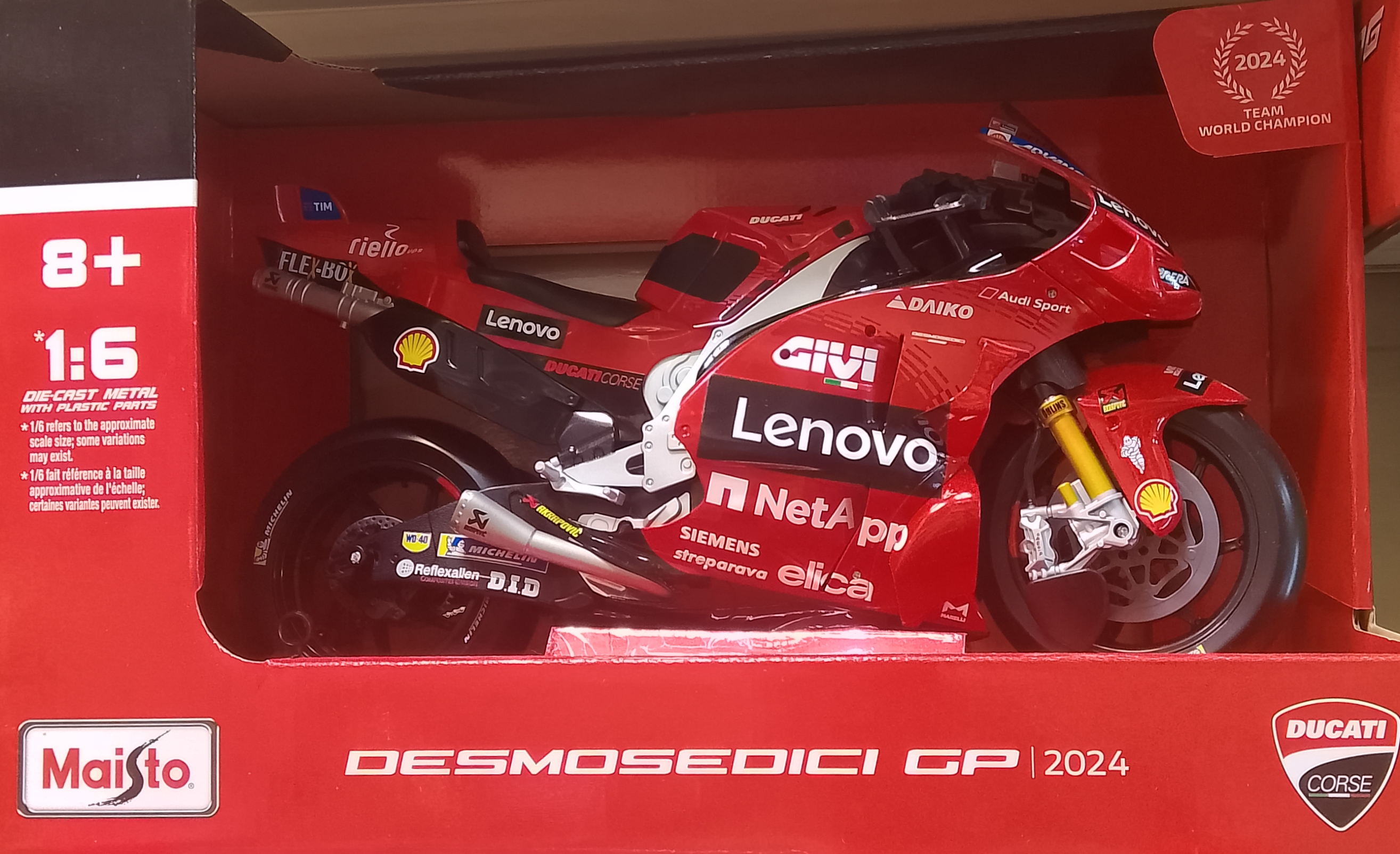 ماکت موتورسیکلت مایستو Ducati Desmosedici GP 2024 مقیاس 1:6