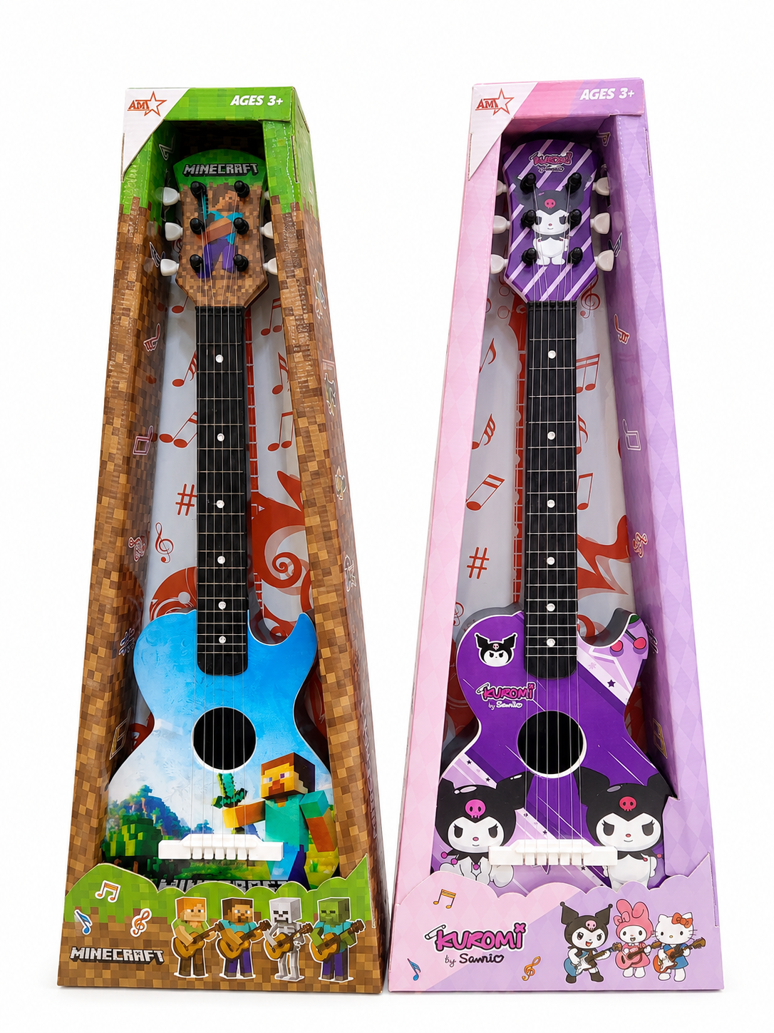 🎸 گیتار اسباب‌بازی کودک طرح Minecraft و Kuromi 🎶
